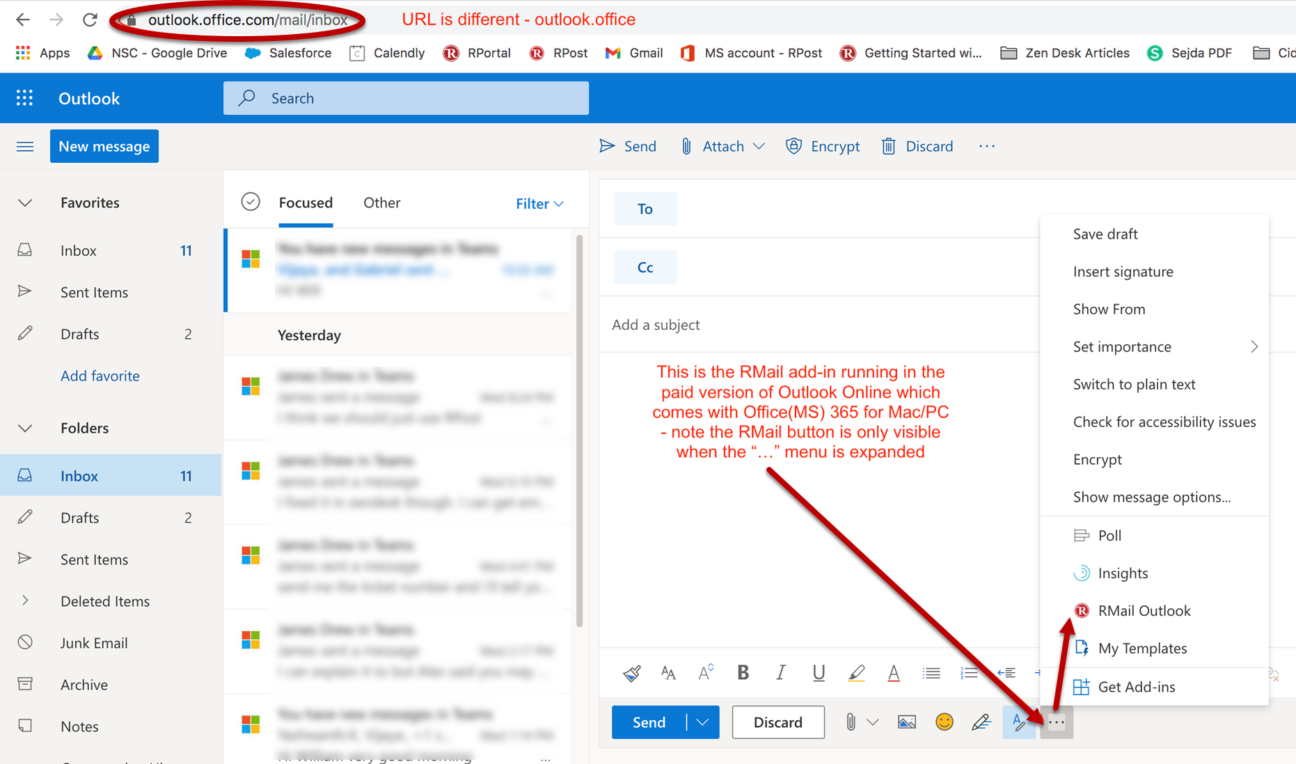 Changing the Belongs to email address in Office 365 for Mac